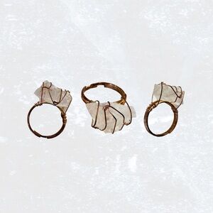 Wire Wrap Clear Quartz Ring